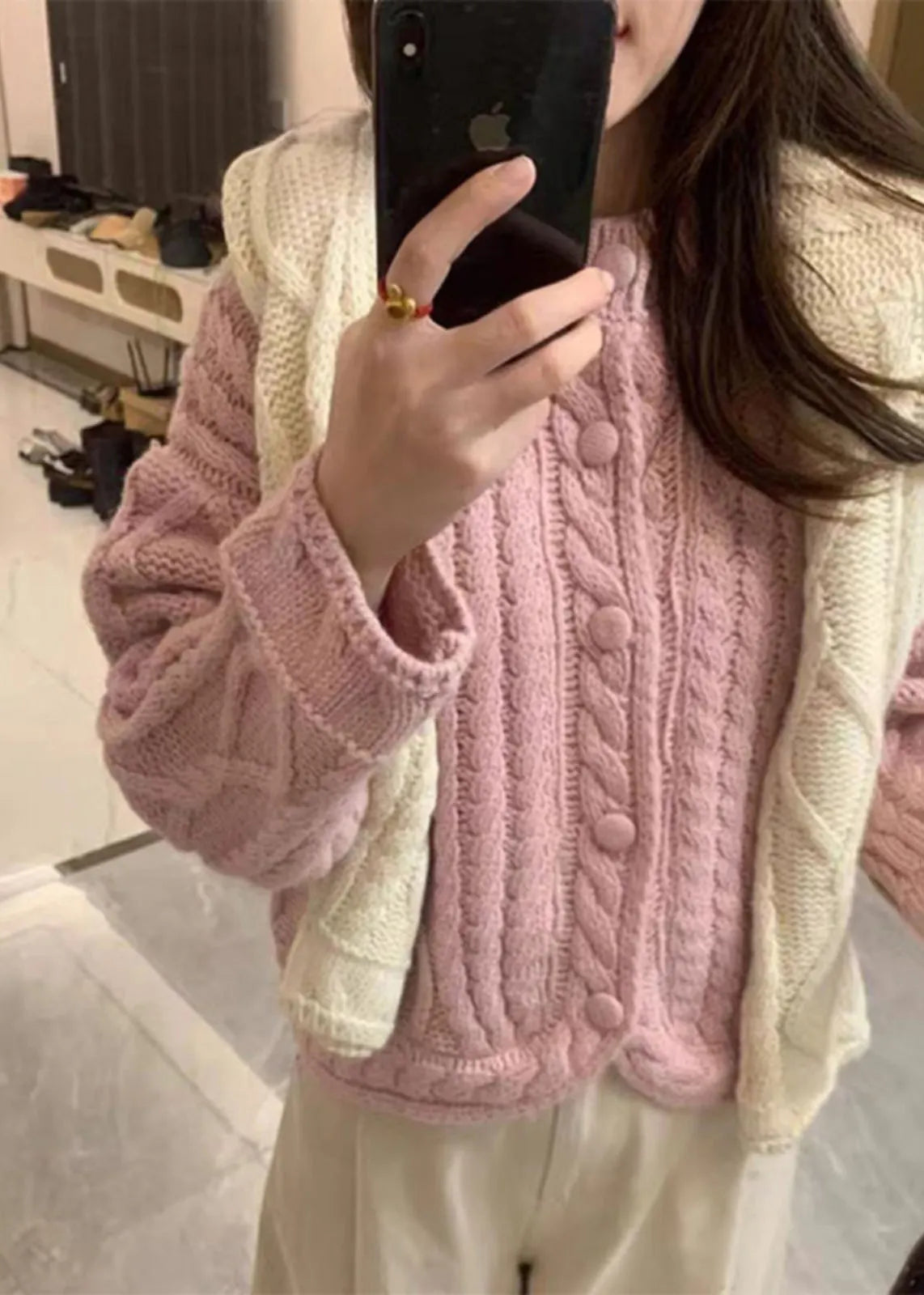 Art Yellow O-neck Button Cozy Knit Cardigans Fall