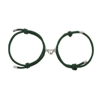 2pcs Love Magnetic Couple String Strength Bracelet