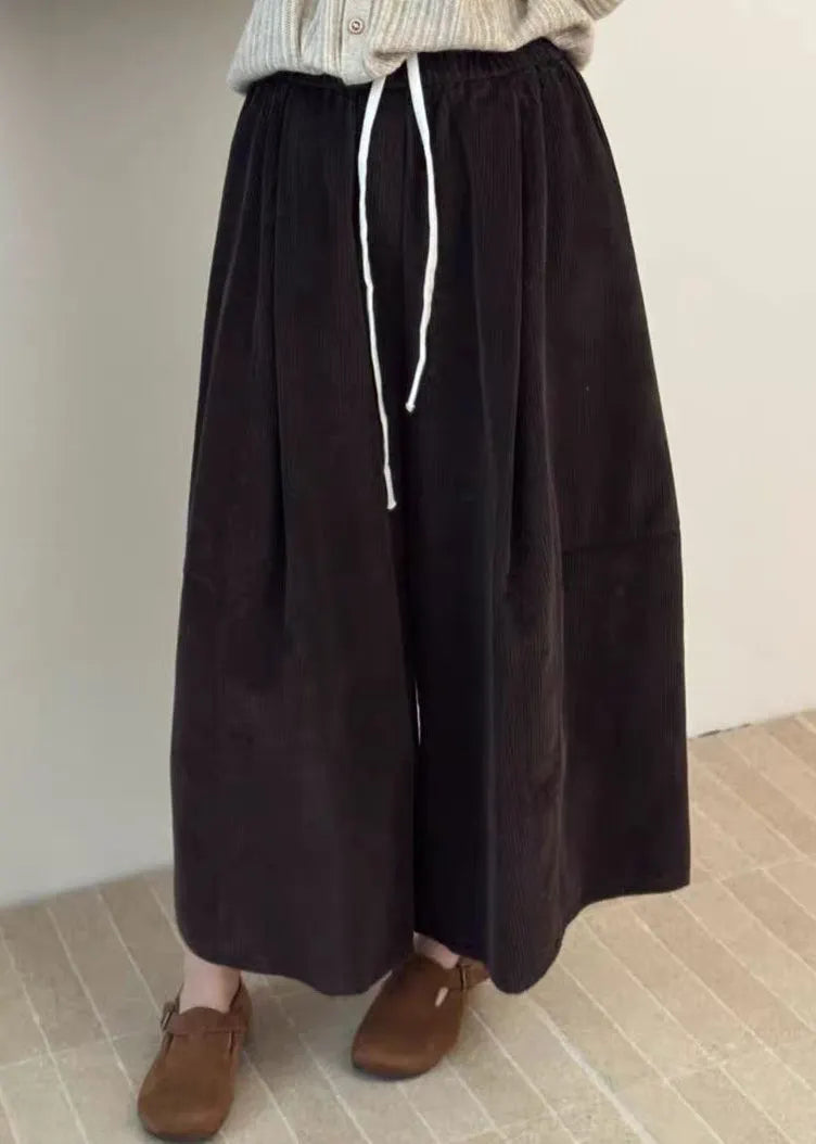 Modern Coffee Original Design Corduroy Wide Leg Pants