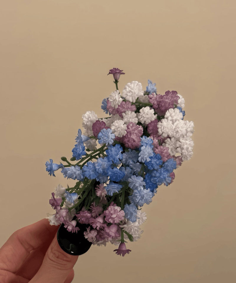Retro Rainbow Resin Baby's Breath Hairpin