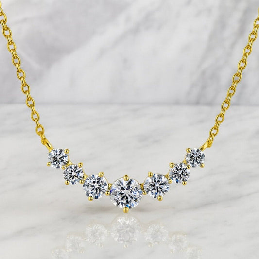 "allison" Lab Diamond Cascade Necklace