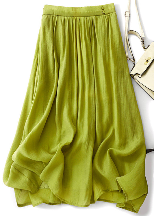 Grass Green Exra Large Hem Cotton Holiday Skirt Spring