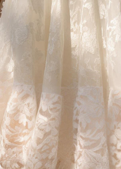 Beige High Waist Lace Skirts Summer