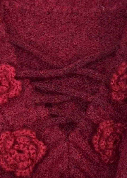Mulberry V Neck Knit Sweater Tops Spring