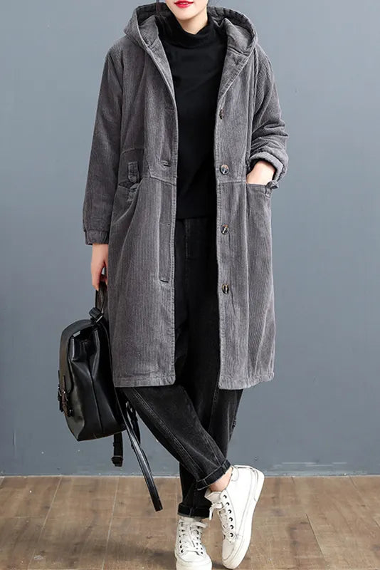 New Style Corduroy Cotton Jacket Loose Coat