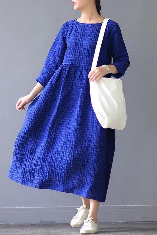 Silk Linen Loose Spring Causel Long Dress Oversize Outfits