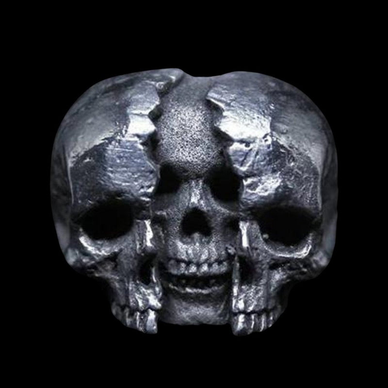 Calvarium Three-headed Skulls Ring