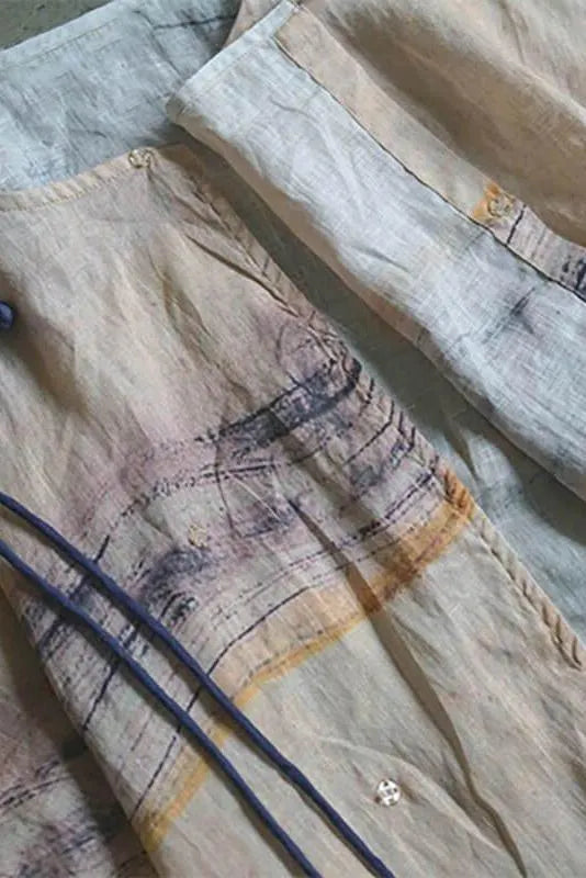 100% Cotton Summer Lace-up T-shirt