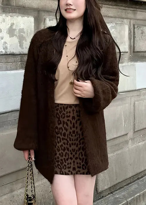 Simple Green V Neck Knit Cardigans Fall