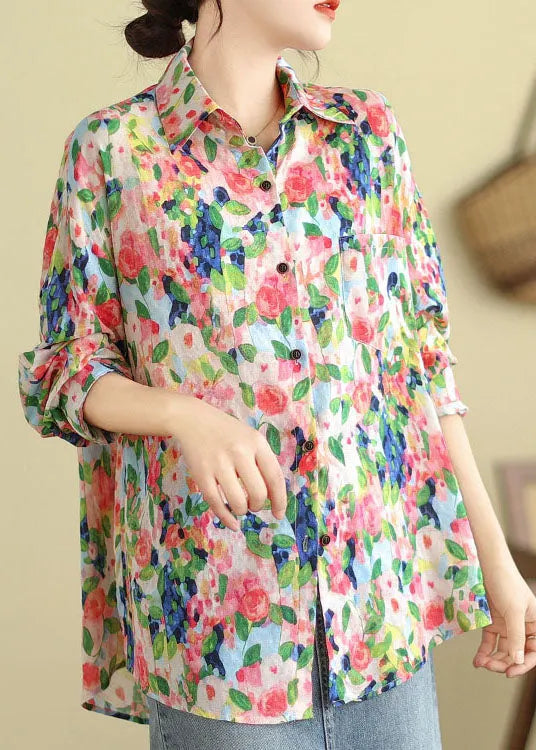 Peter Pan Collar Shirt Tops Long Sleeve