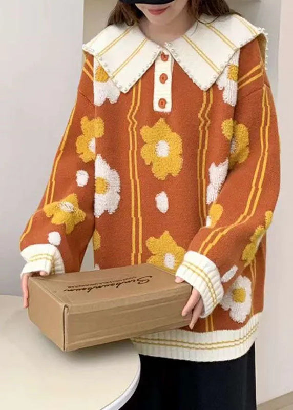 Stylish Blue Button Cozy Cotton Knit Sweaters Fall