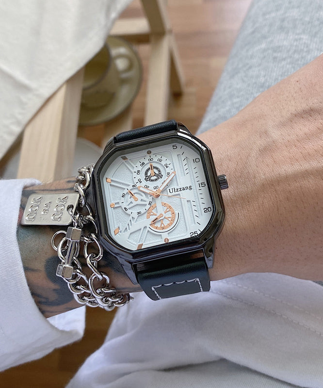 Black Pu Alloy Quartz Movement Watch