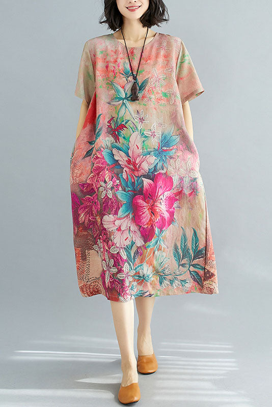 -new Diy Summer Print Dress