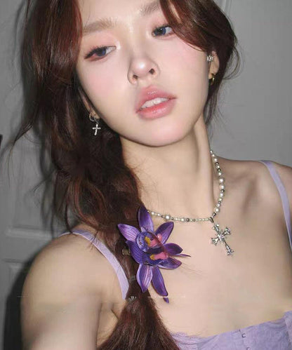 New Purple Alloy Hairpin