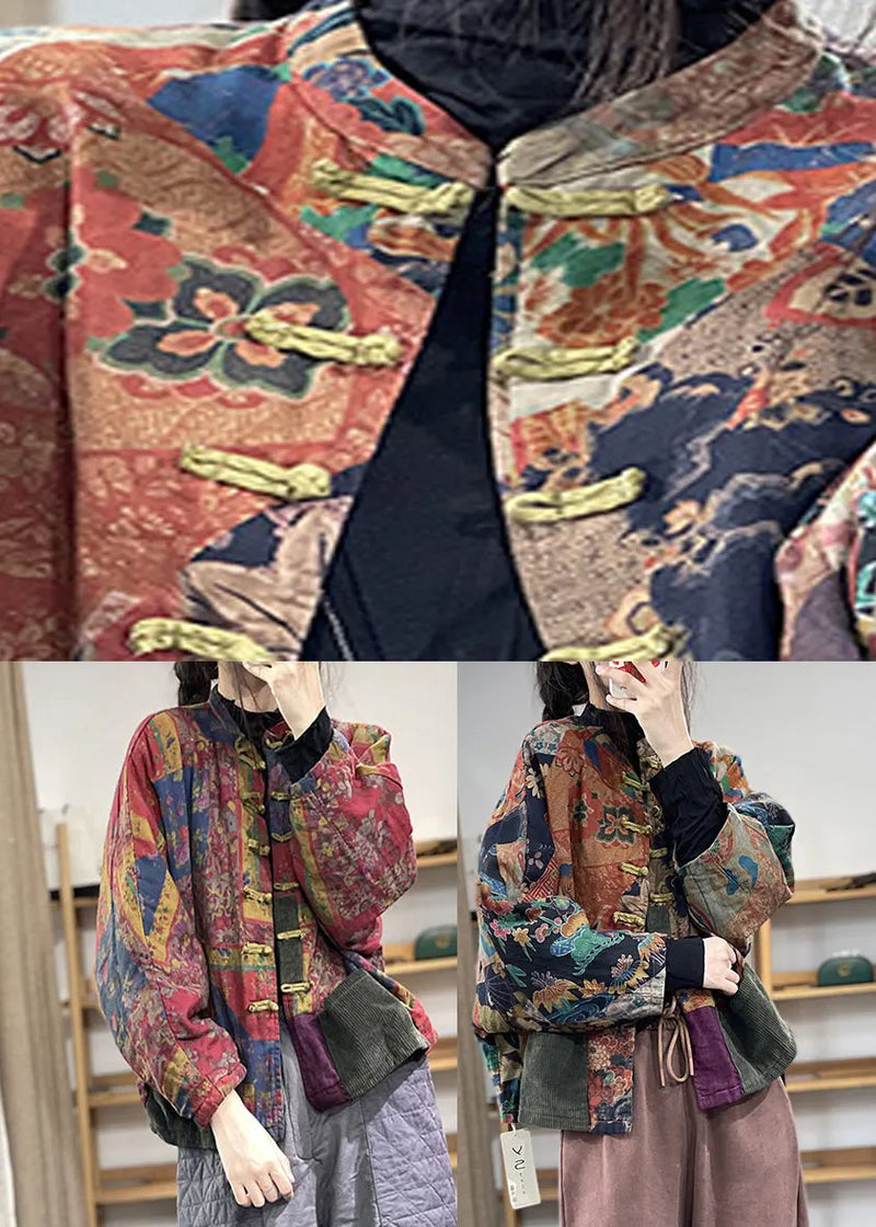 Stylish Colour Stand Collar Pockets Linen Coats Long Sleeve