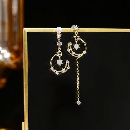 Azure Celestial Drop Earrings