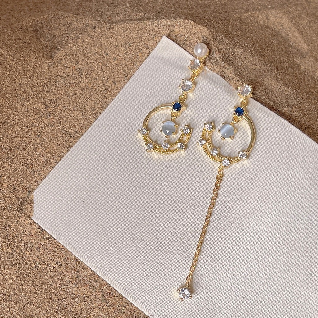 Azure Celestial Drop Earrings