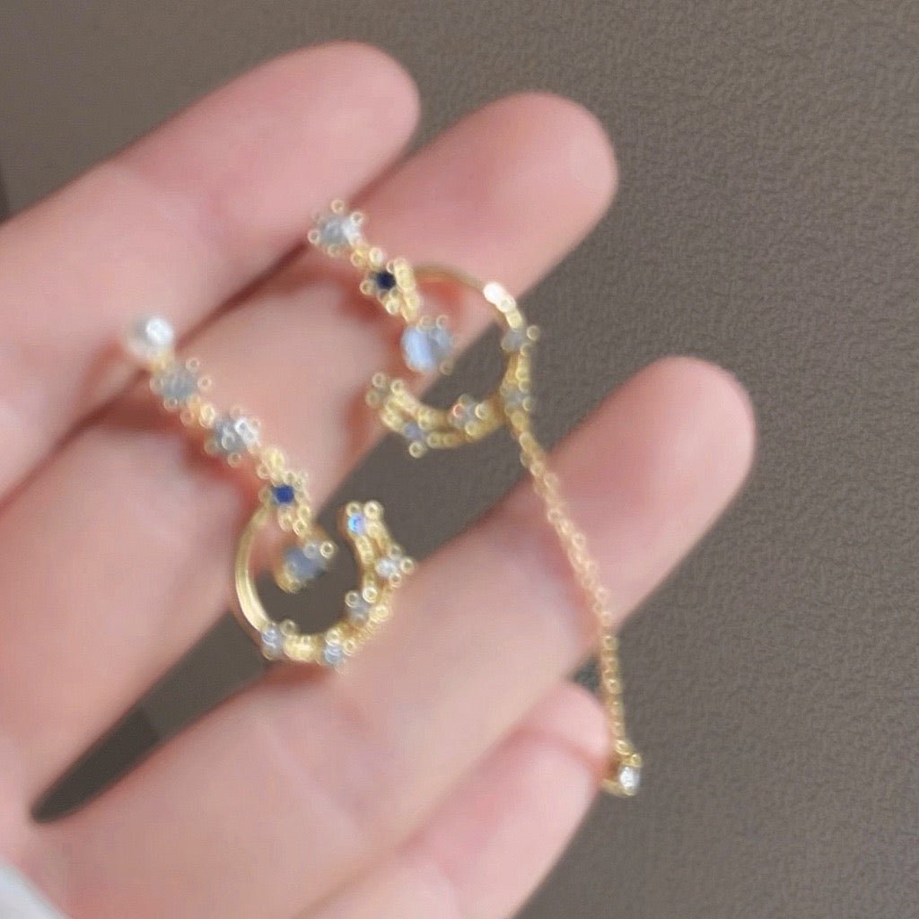 Azure Celestial Drop Earrings