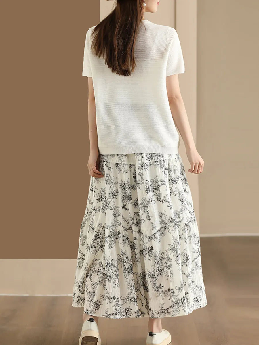 Summer Cotton Loose Skirt