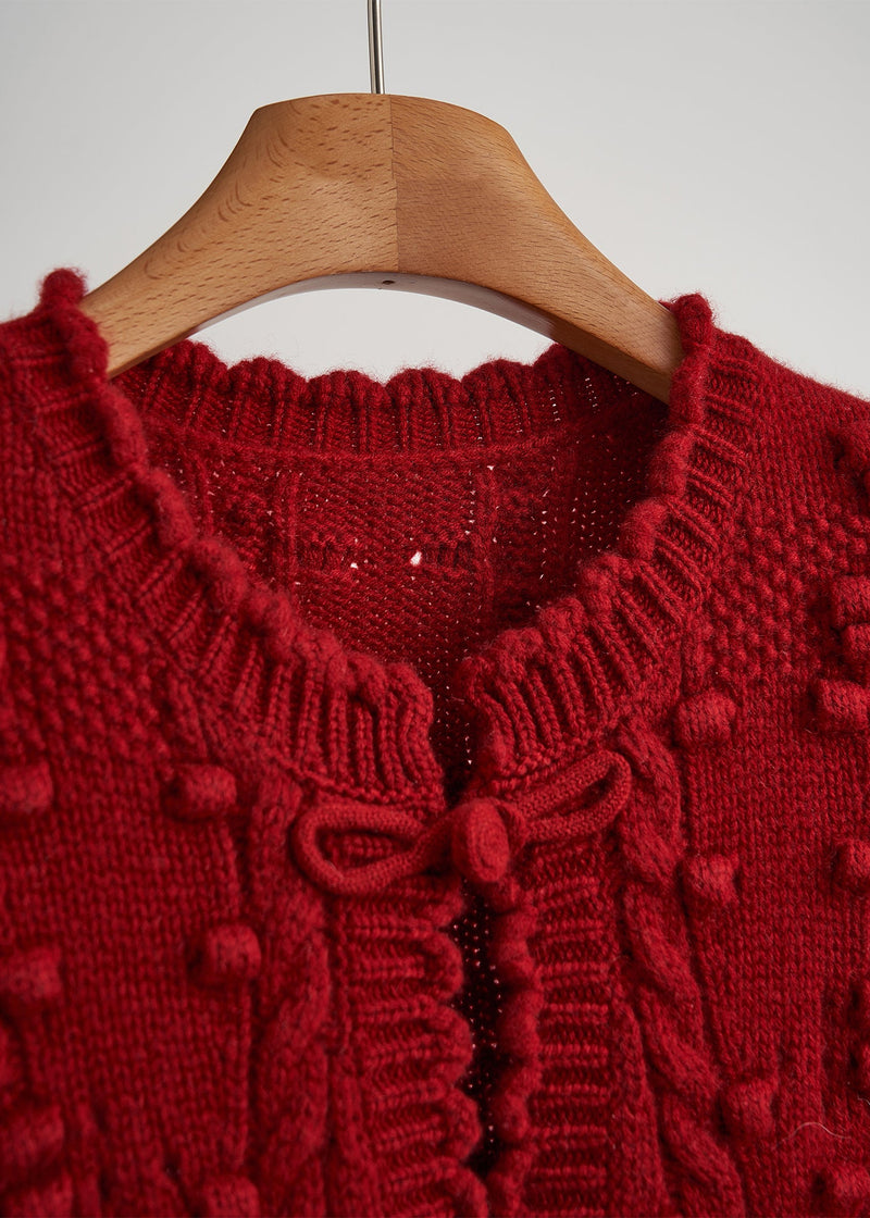 Mulberry Chinese Button Knit Vest Tops Fall