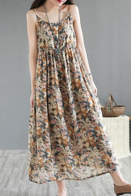 Summer Beach Sleeveless Pinafore Dress