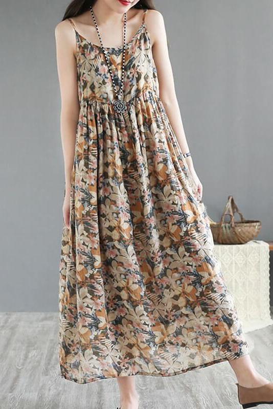 Summer Beach Sleeveless Pinafore Dress