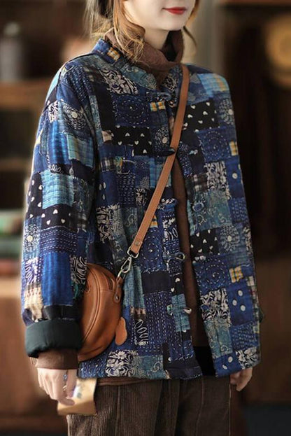 Limited Stock- Retro Thick Warm Print Cotton Coat