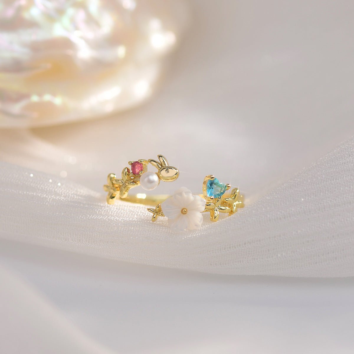Cherry Blossom Ring Set
