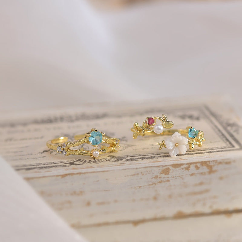 Cherry Blossom Ring Set