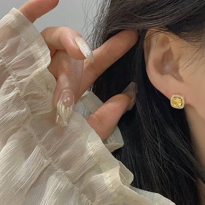 Citrine Halo Du Soleil Earrings