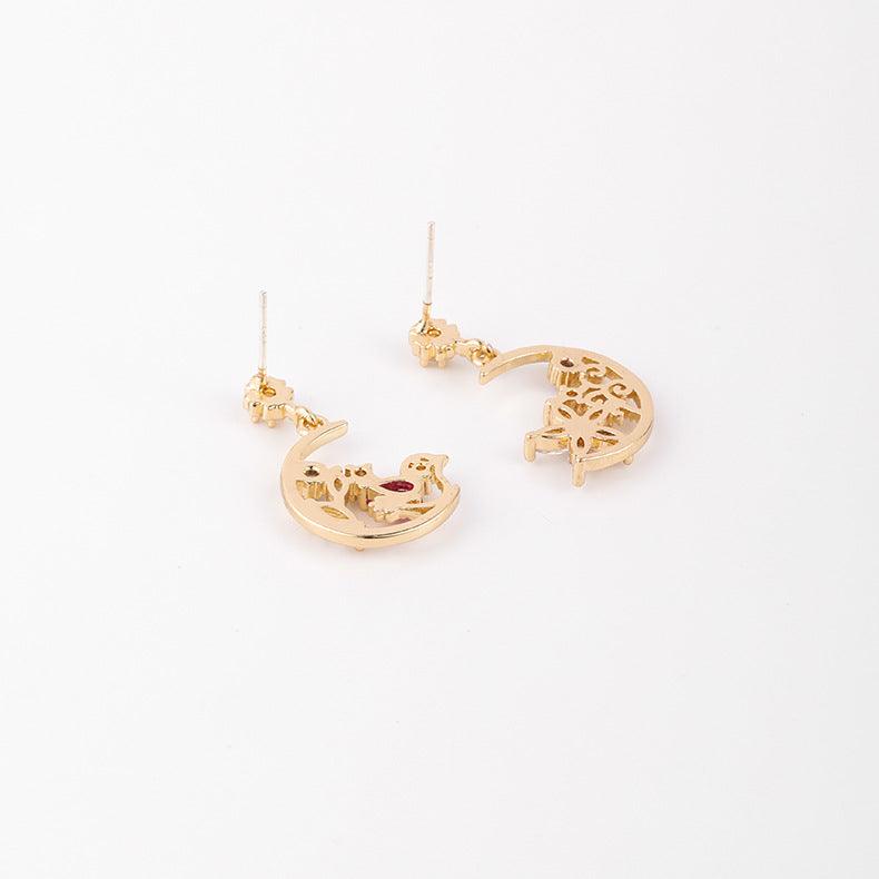 [] Birdie & Flower Earrings