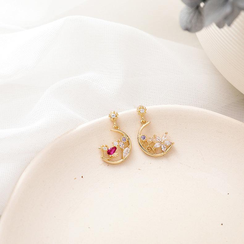 [] Birdie & Flower Earrings