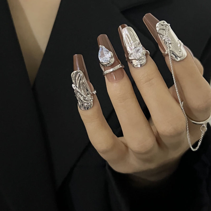 [] Alita Nail Art Rings (set of 4)