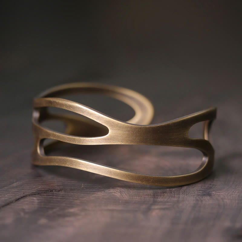 Copper Brass Spiritual Wealth Cuff Bracelet Adjustable