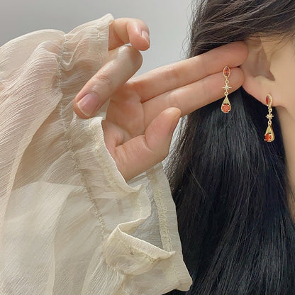 Crimson Astra Earrings