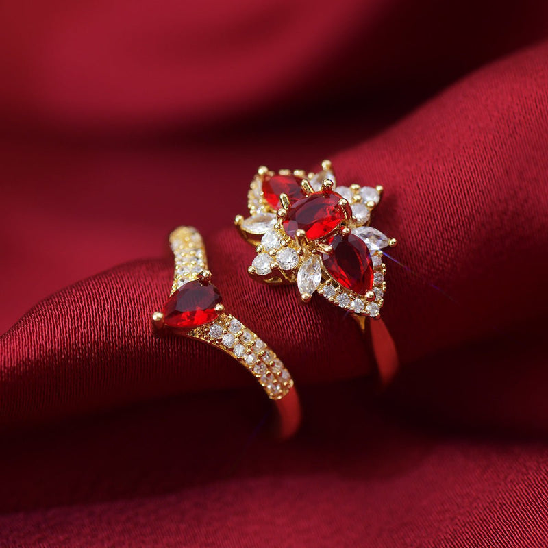 Crimson Tiara Ring