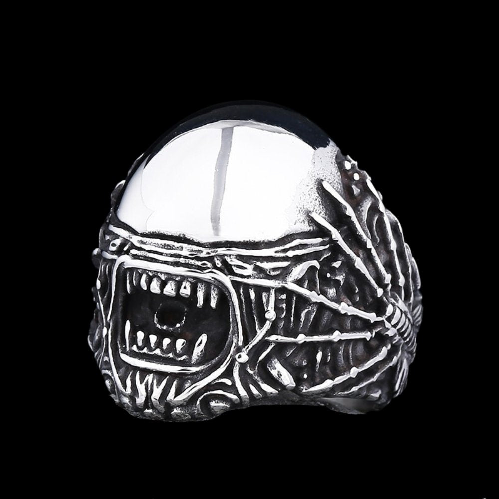 Cyberpunk Skull Head Ring