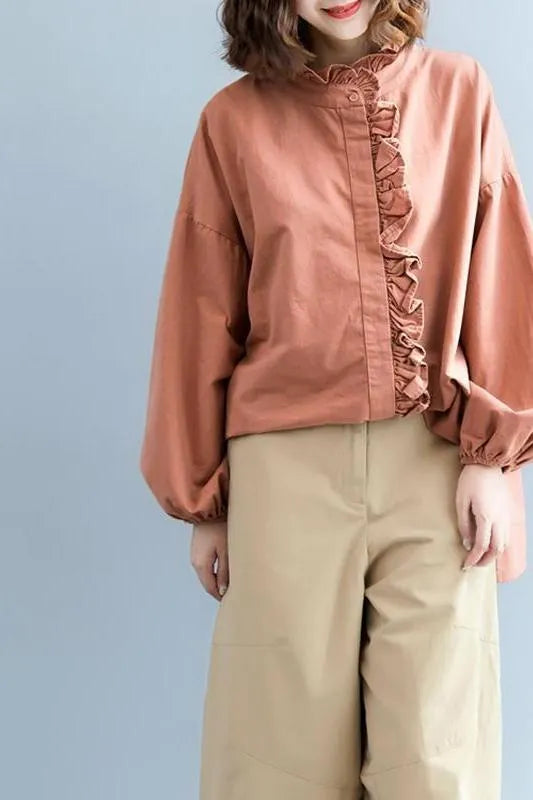 Cotton Shirt Fall Tops