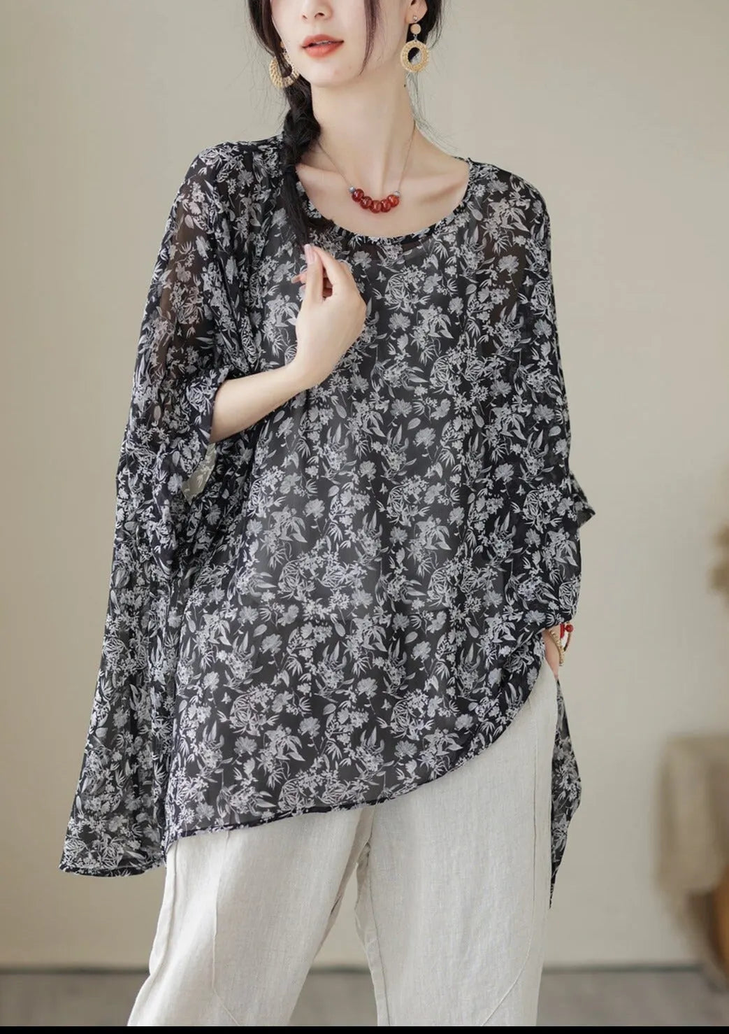 Summer Loose Retro Tops