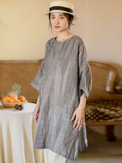 Summer Loose Linen Short Dress