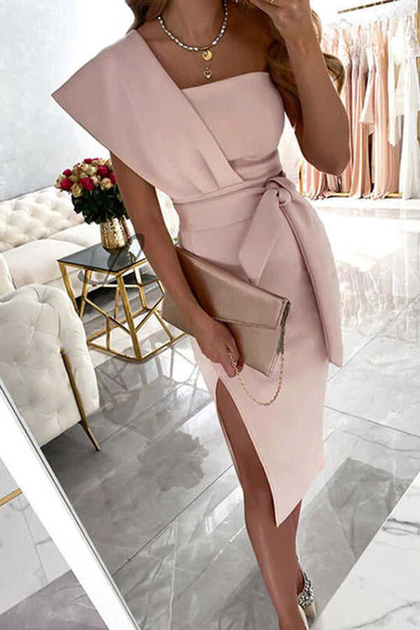 Carrie in Paris Knot Waist Party Pencil Dress