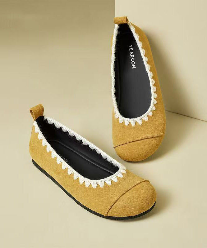 Comfy Leopard Splicing Flat Shoes Suede