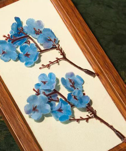 Chinese Style Blue Alloy Acrylic Hairpin Suit