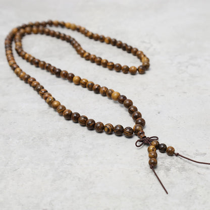 108 Beads Wood Mala Bracelet for Meditation & Prayer
