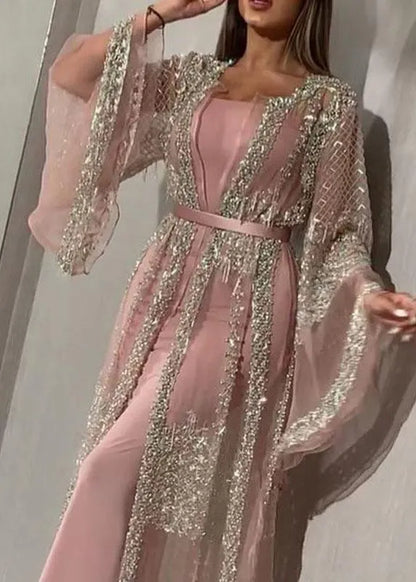 New Pink Hot Stamping Large Swing Shawl Dress