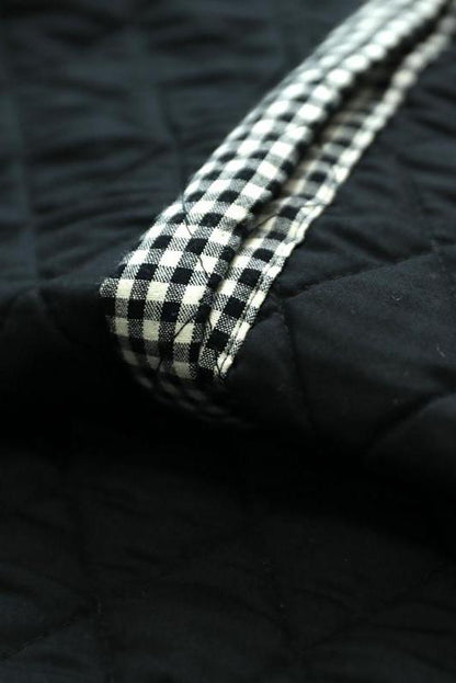 Limited Stock- Plaid Loose Blouse Three Quarter Sleeve Top