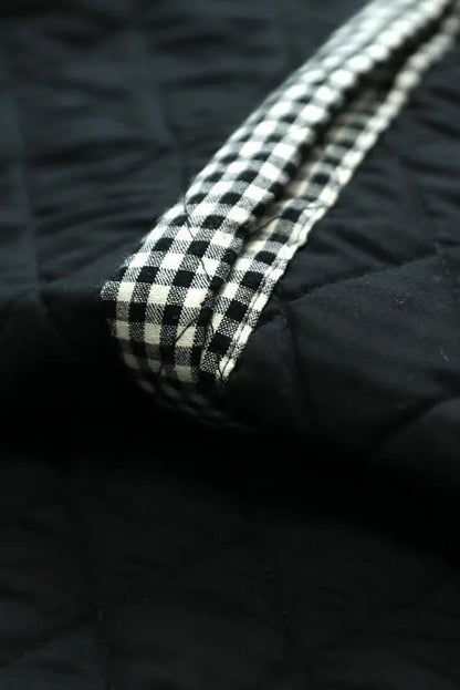 Limited Stock- Plaid Loose Blouse Three Quarter Sleeve Top