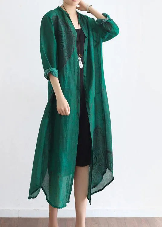 Spring Loose Large Art Silk Cardigan