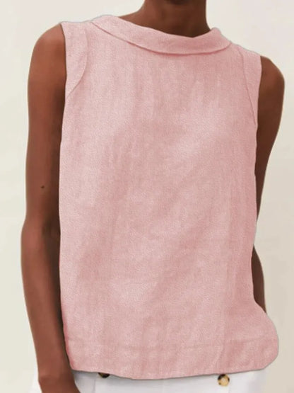 Color Cotton and Linen T-shirt