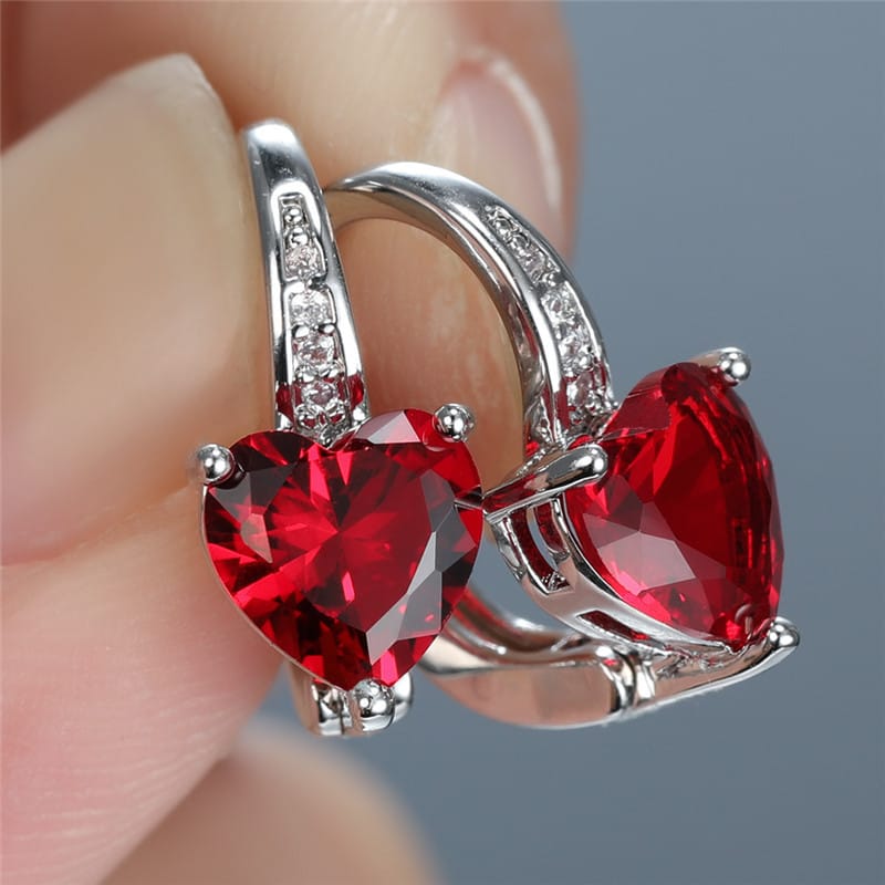 Enchanted Heart-shaped Diamond Earrings
